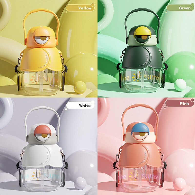 ONLY HOUSE Bình Nước Nhựa Dung Tích 1100ml Thiết Kế Hình Đôi Mắt Hoạt Hình Dễ Thương