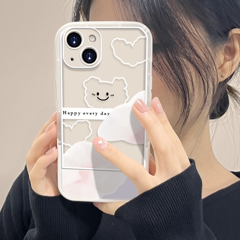 Ốp Điện Thoại Dẻo Họa Tiết Gấu &amp; Đám Mây Cho IPhone 11 12 13 Pro MAX 11 Pro XS MAX XR 6 7 8 Plus SE 2020 6S