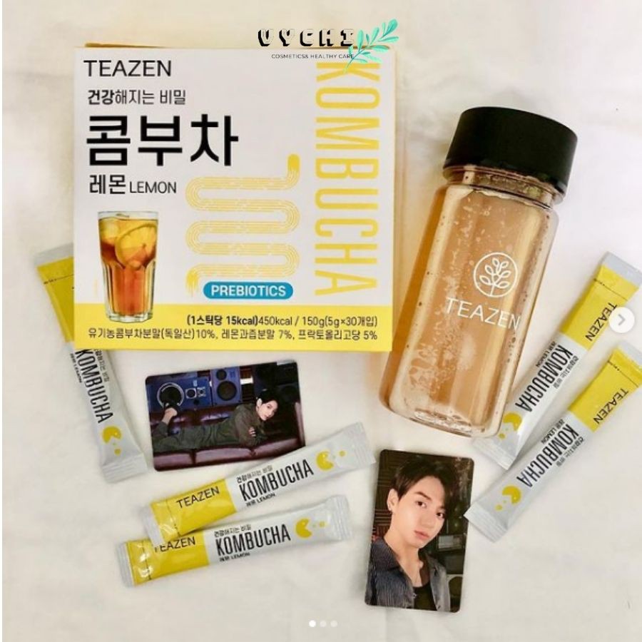 Trà Teazen kombucha Lemon vị chanh 30 gói Hàn Quốc (Date 2023)