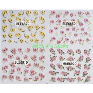 Sticker dán móng hoa nỗi 3d - ble