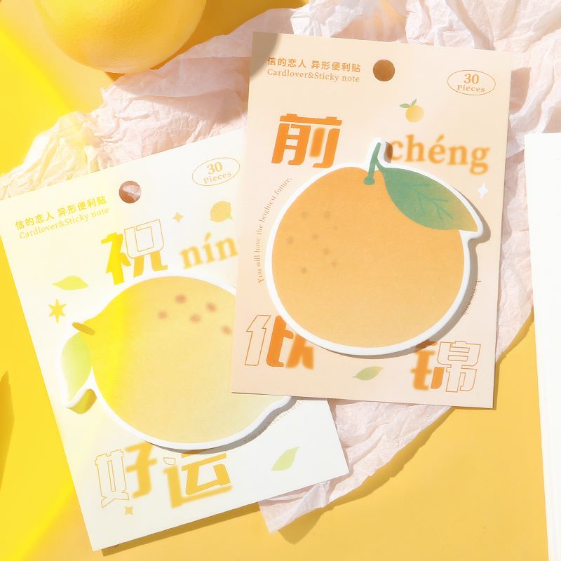 Set 30 Tấm Giấy Ghi Chú Họa Tiết Trái Cây Dễ Thương