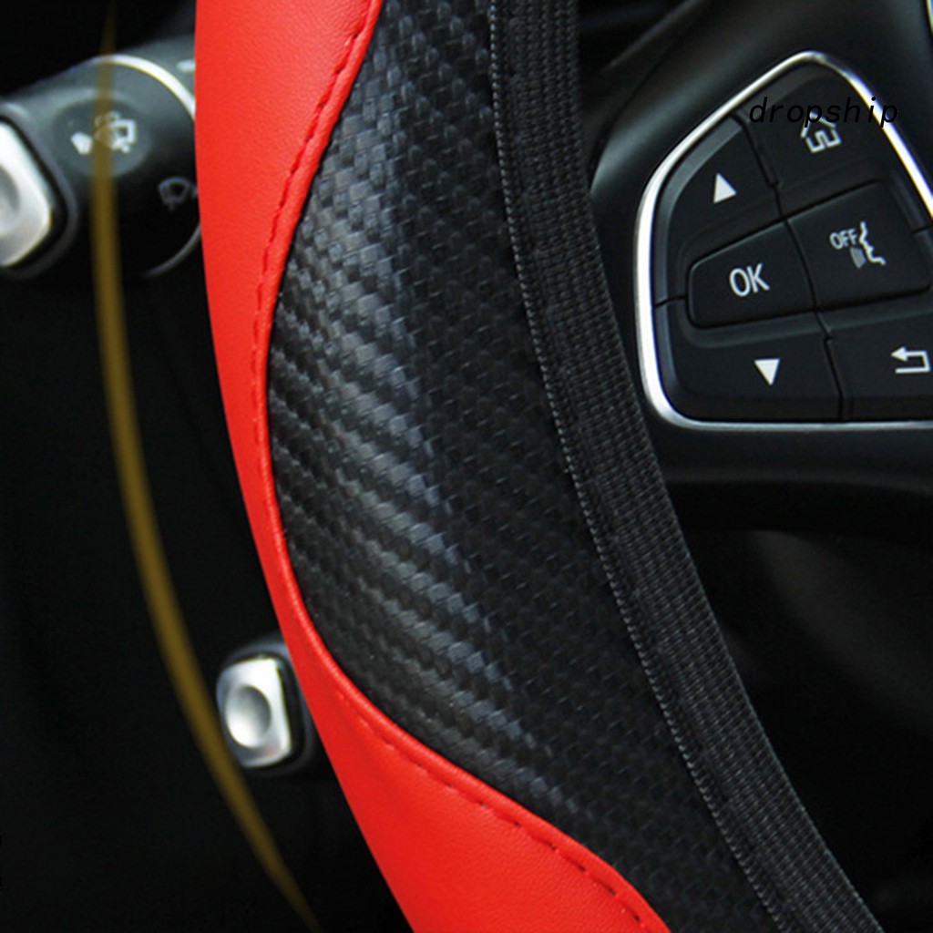 Vỏ Bọc Vô Lăng Xe Hơi Chất Liệu Giả Da Chống Trượt Thông Dụng 38Cm