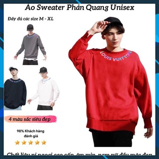 Cao cấp- áo sweater nỉ , áo nỉ ulzzang phản quang unisex dài tay cho nam và nữ - louis - as28