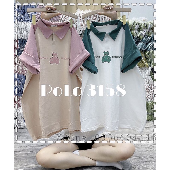 Áo Polo 3158 Tay Lỡ From Rộng Quảng Châu loại 1