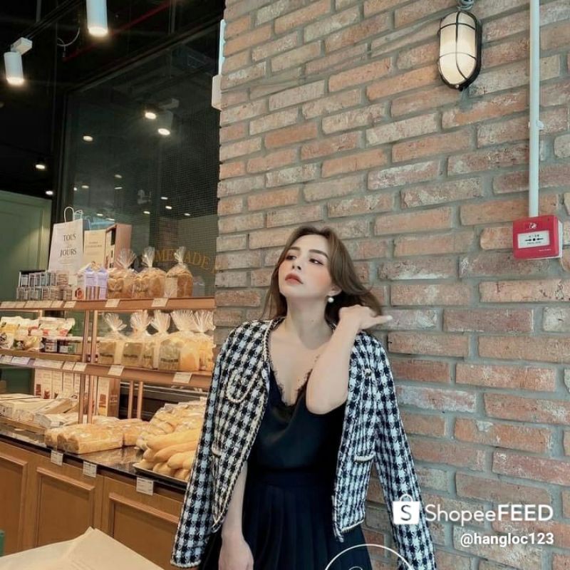 ÁO DẠ LEN KẺ 2 LỚP SIÊU HÓT