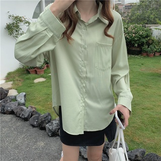 CCVN Áo Sơ Mi Tay Dài Plus Size Phong Cách Hàn Quốc Cho Nữ