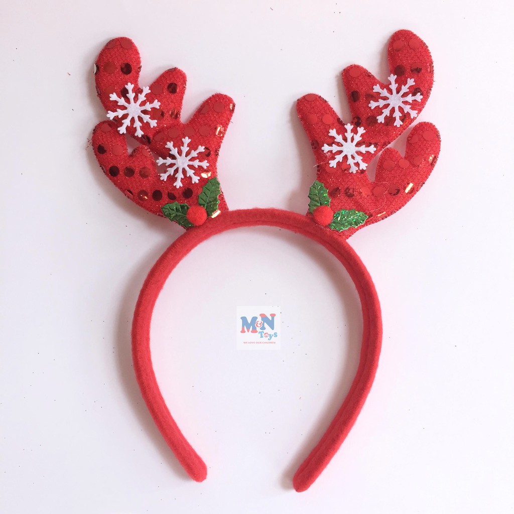 Bờm sừng tuần lộc Giáng sinh Noel cho trẻ em và người lớn