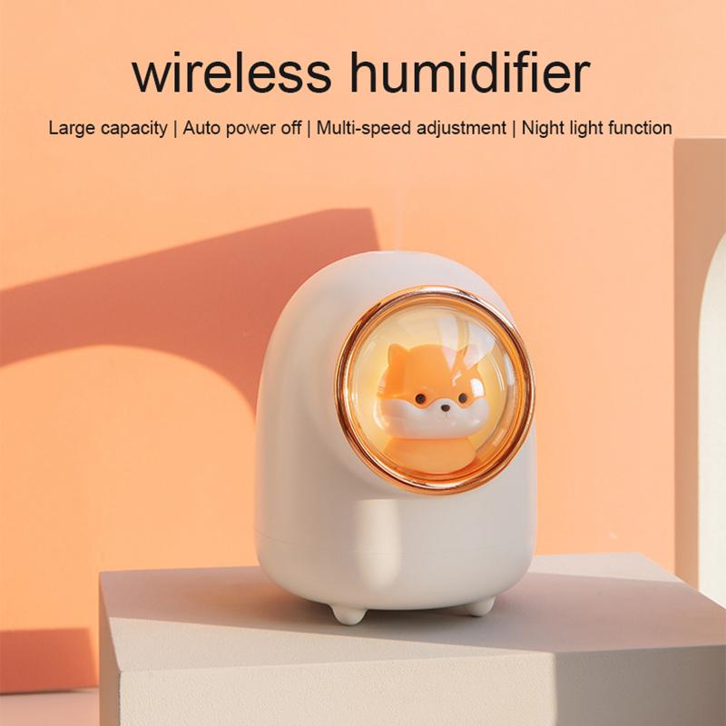 Máy Phun Sương Tạo Độ Ẩm Mini Hình Viên Thuốc Hoạt Hình Dễ Thương Có Cổng Sạc USB