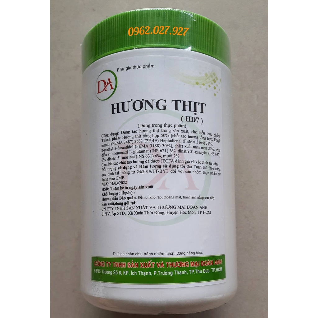 HƯƠNG THỊT HEO DẠNG BỘT HD7/ HƯƠNG CHẢ LỤA