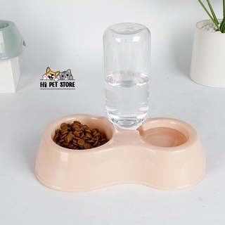 Bát ăn đôi cho thú cưng kèm bình nước tự động, bát ăn cho chó,mèo