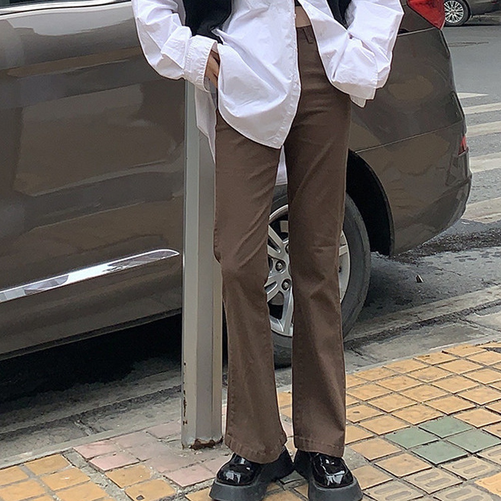 Quần Jeans Dài Ống Loe Thời Trang Dành Cho Nữ