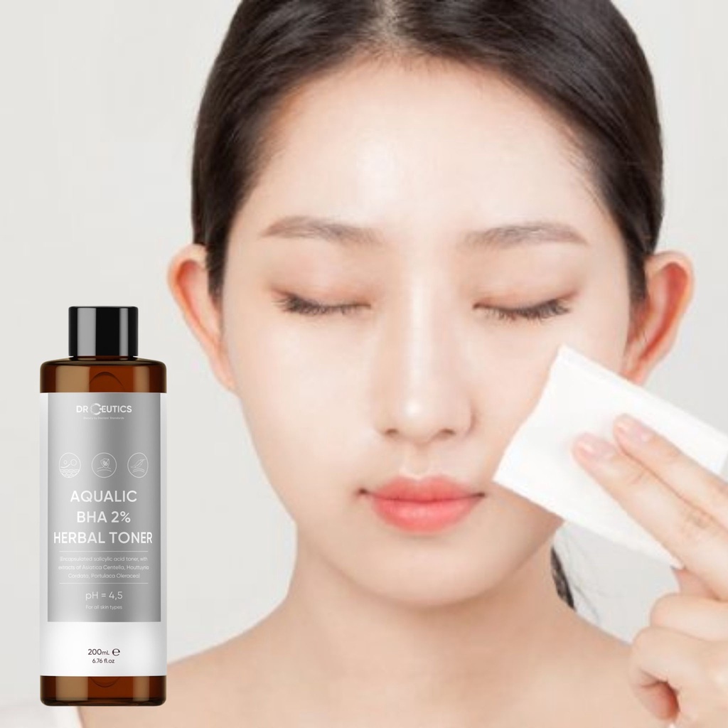 Dung Dịch Tẩy Da Chết Nền Nước Aqualic BHA 2% Herbal Toner DrCeutics 200ml