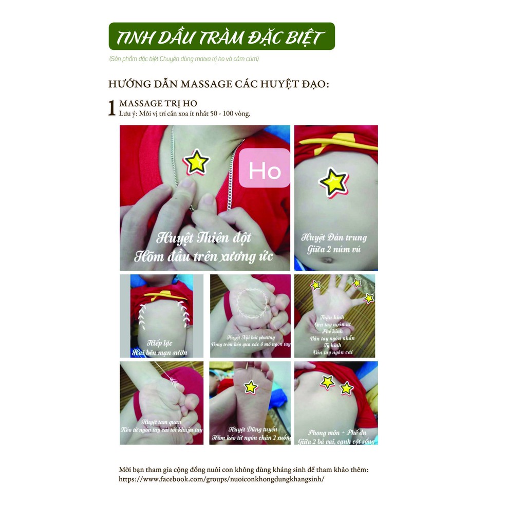 Tràm xoa Đặc Biệt 30ml chuyên dùng ho, giữ ấm cơ thể
