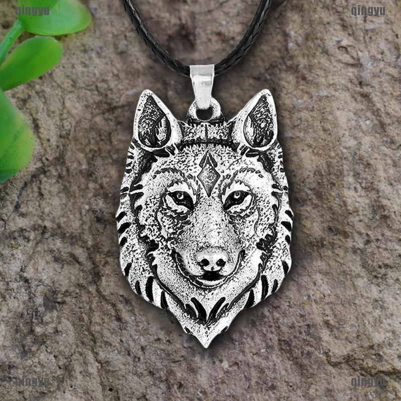 Dây chuyền mặt hình sói bạc phong cách Tây Tạng