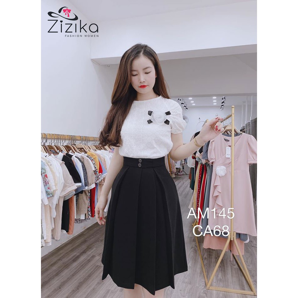 Chân Váy xếp ly xoè Zizika cúc giữa xinh yêu - CV08 | BigBuy360 - bigbuy360.vn