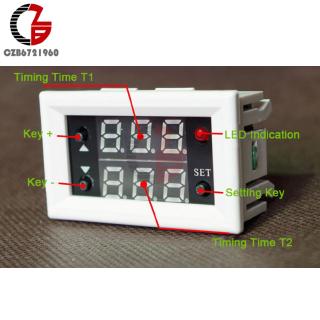 Dual Display Time Relay Module DC 12V Time Delay Relay Mini LED Digital Timer Relay Timing Delay Cycle Time Control Switch Home