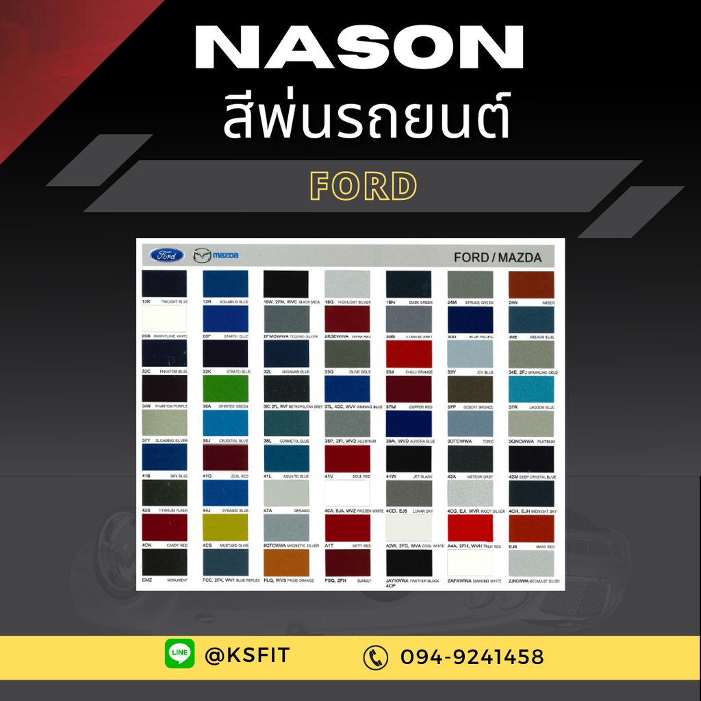 Sơn ô tô K.S.F NASON cho FORD (Size 1 Lít / hộp)) Hỗn hợp 2K với máy trộn tự động