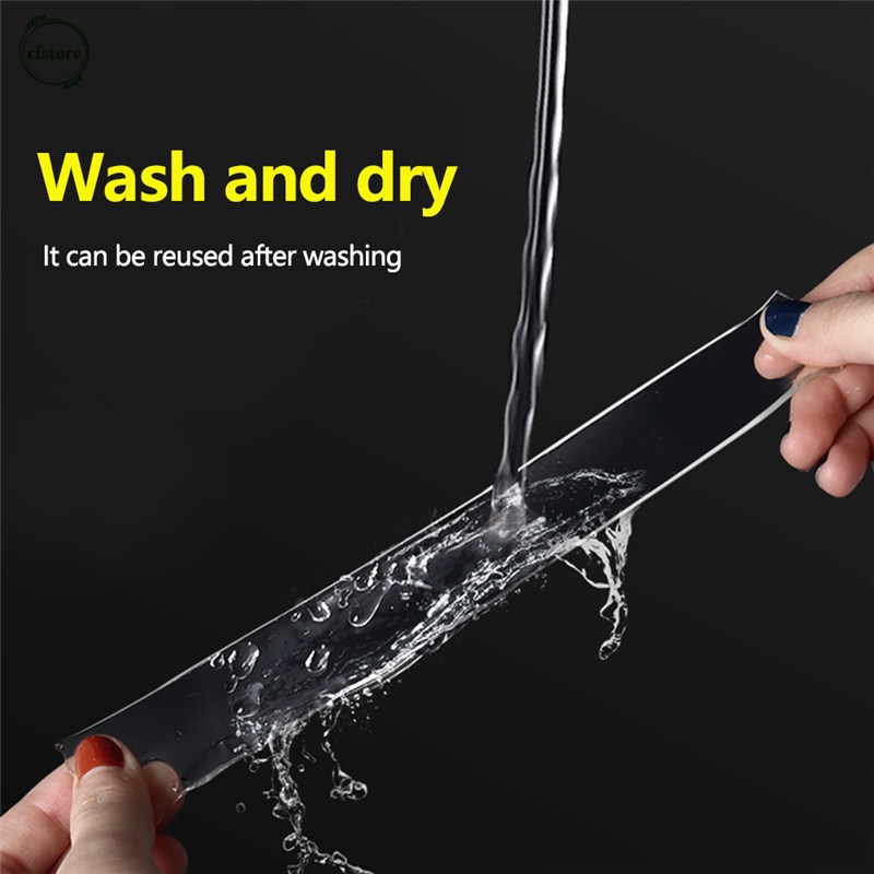 Cuộn băng keo nano trong suốt hai mặt dán tường chống nước chịu nhiệt tái sử dụng tiện lợi 1M/2M/3M/5M