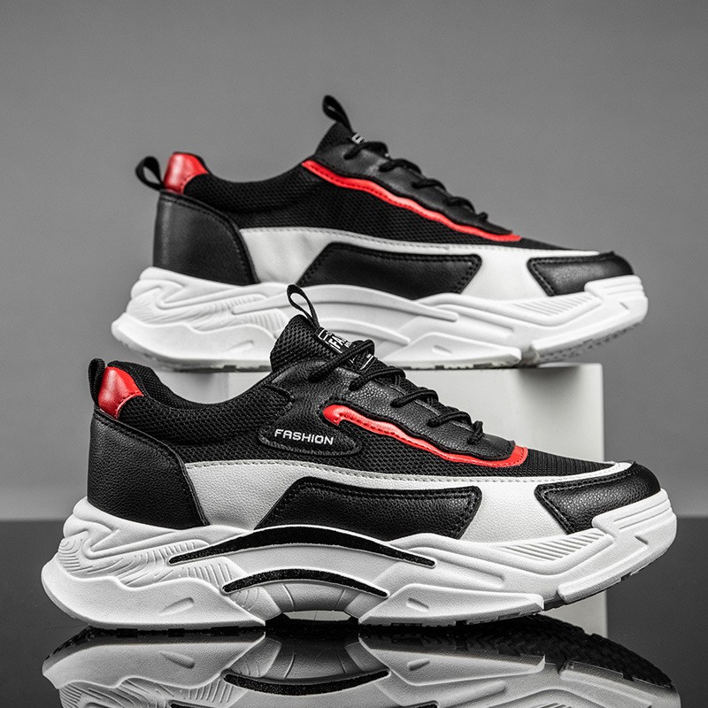 Giày Thể Thao Cổ Thấp Phối Lưới Thoáng Khí Hàng Mới Dành Cho Nam 2021 | BigBuy360 - bigbuy360.vn