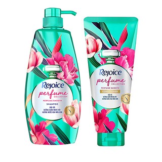 Combo Bộ Dầu gội và xả mượt tóc Rejoice Hương nước hoa Mẫu đơn