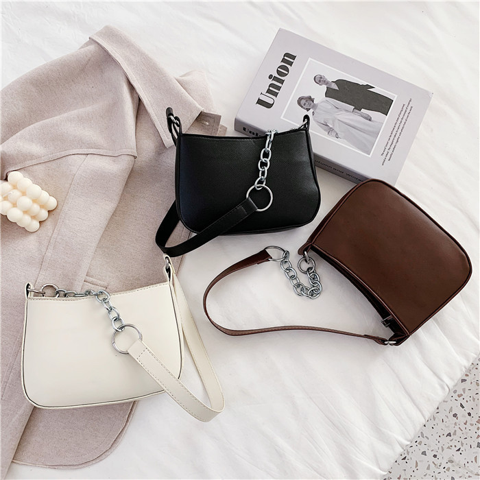Túi Xách JASMIN NOIR Bằng Da Pu Dây Phối Xích Phong Cách Thời Trang Dành Cho Nữ