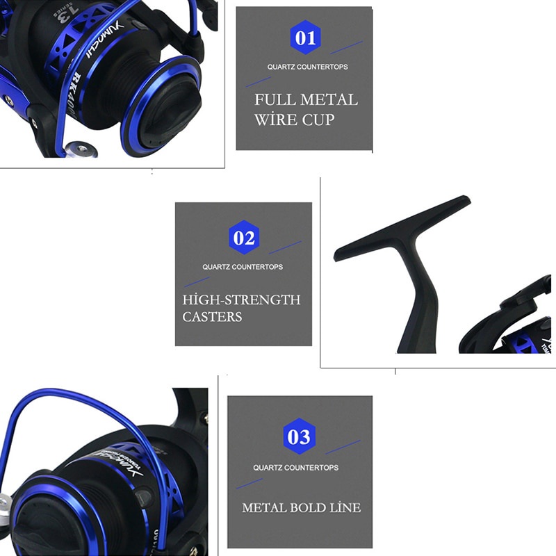 Máy Câu Cá 13+1 5.2:1 BK1000-7000 Series Chuyên Nghiệp Chất Lượng Cao