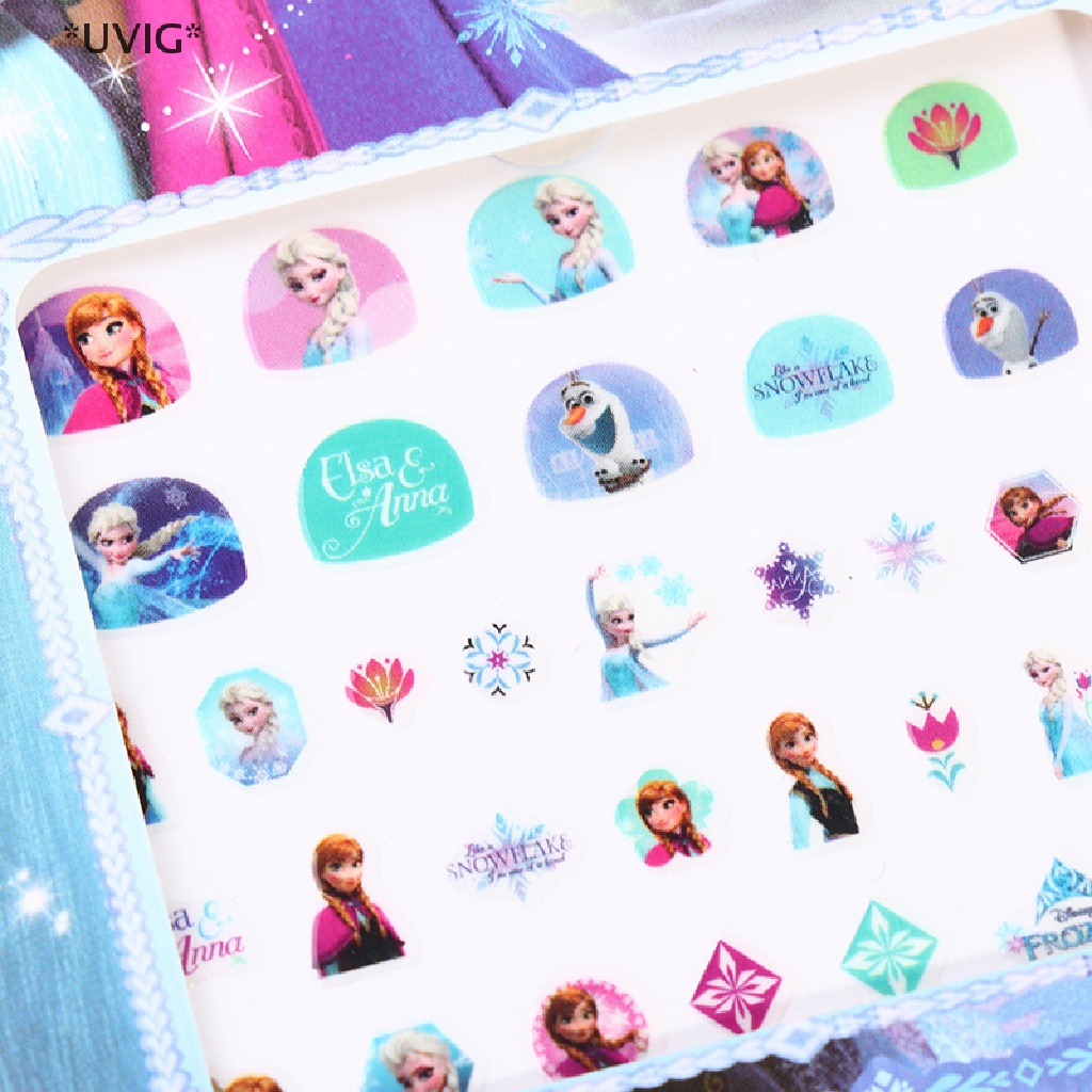 [[UVIG]] Frozen 3D Cartoon Nail Stickers Snow White Children's Baby Nail Stickers [Hot Sell]