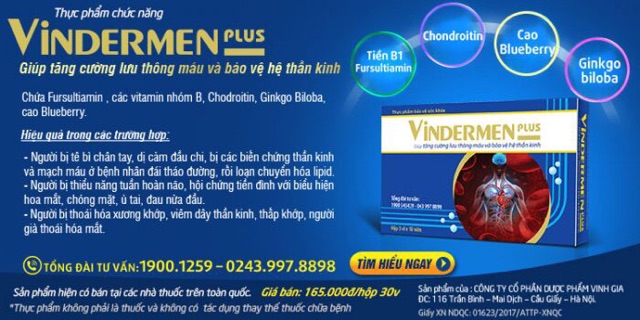 ( mua 6 tặng 1 tích điểm) Vindermen plus giúp giảm tê bì chân tay tăng cường lưu thông máu tốt cho hệ thần kinh | BigBuy360 - bigbuy360.vn