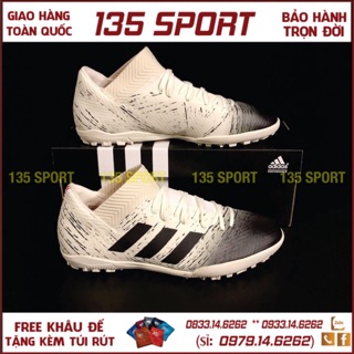Giày Bóng Đá Nemeziz 18.3 Trắng Sữa Kẻ Đen TF