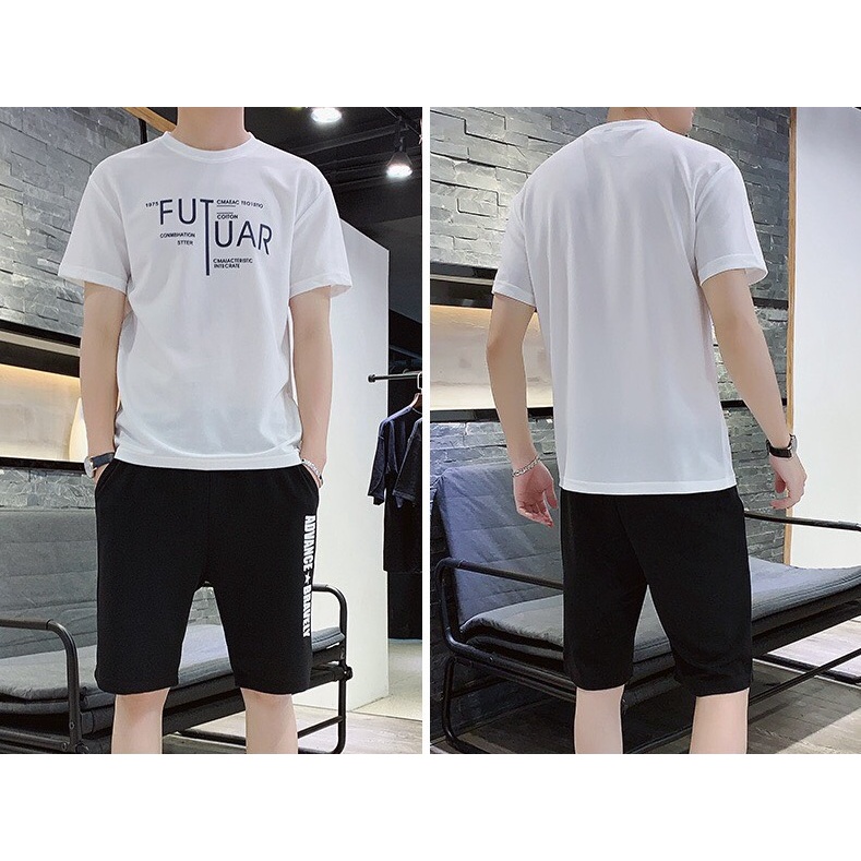 Set Bộ Thể Thao 2 Món Quần Shorts + Áo Nam Nữ Unisex Chất Vải Thun Futuar MSA018