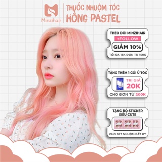 Thuốc nhuộm tóc màu HỒNG PASTEL | Cần tẩy tóc - Minzihair