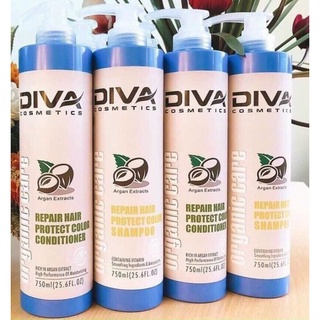 Cặp dầu gội diva chai 750ml hàng chính hãng