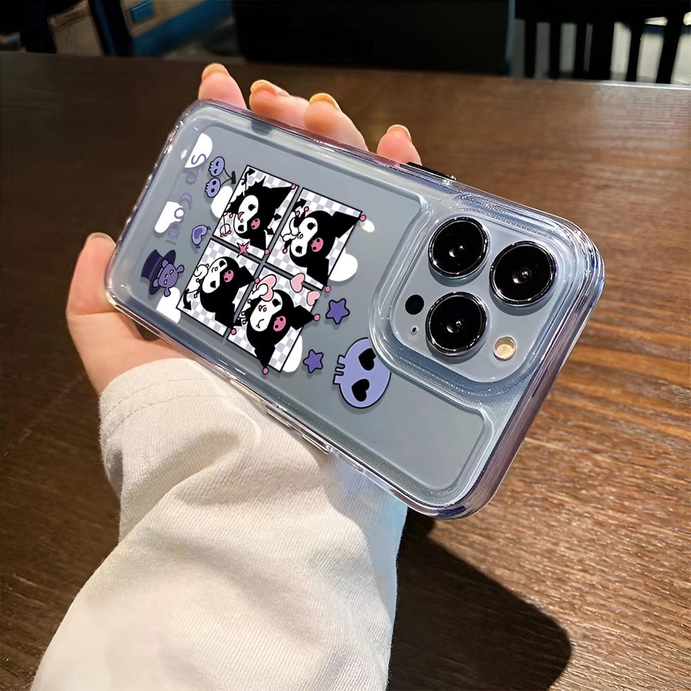 Ốp Điện Thoại Trong Suốt Hình Sanrio Kuromi Cho iphone 14 Pro Max 14 Plus 13 11 12 7Plus X XR XS Max