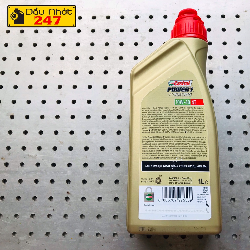 Dầu nhớt Castrol Power 1 Racing 10w40 1L - Hàng Châu Âu