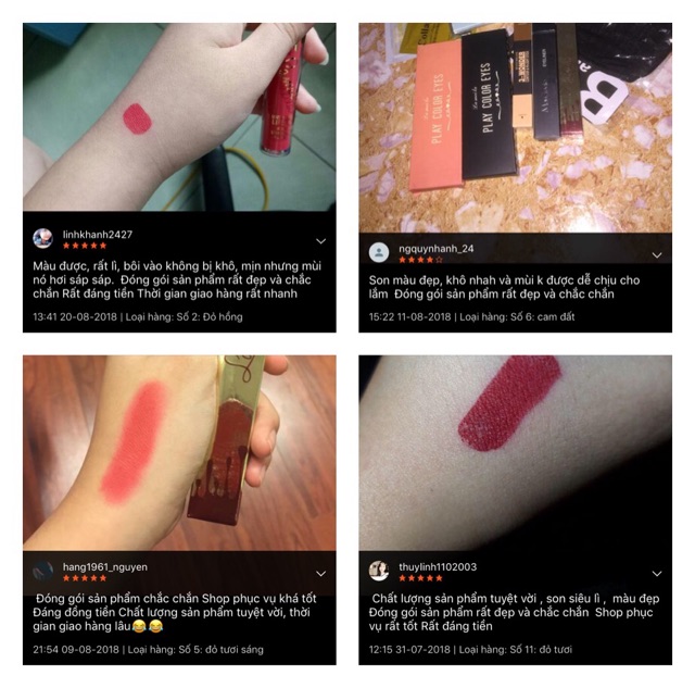 SON KEM SIÊU LÌ LAMEILA Matte Liquid Lipstick (Hình shop chụp)