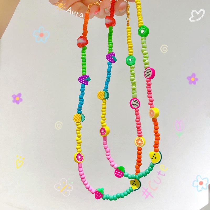 Vòng cổ Trái cây nhiệt đới cute Handmade Aura