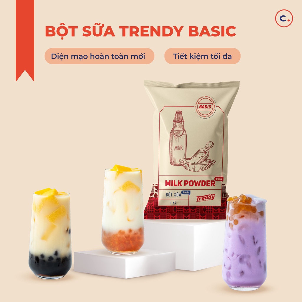 SP000623  Bột kem sữa Basic TRENDY 1kg  Gói
