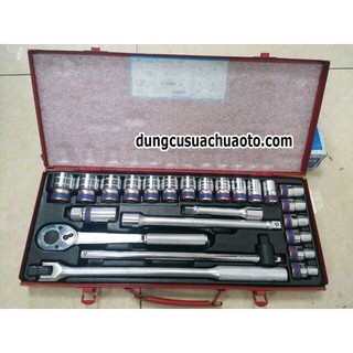 Bộ khẩu tuýp lục giác Kingtony 1/2", 24 chi tiết. 10-32mm 4526MR01