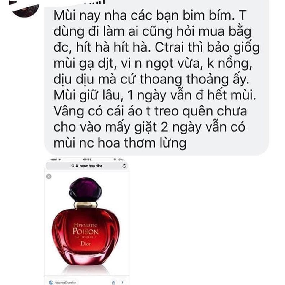 NƯỚC HOA D.IOR HYPNOTIC POISON EDT CHAI LĂN 20ML UNBOX