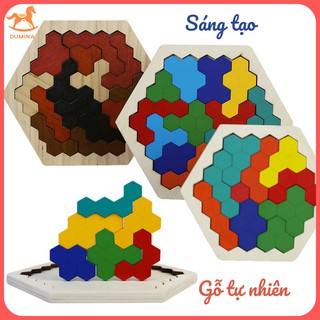 Đồ chơi Xếp hình sáng tạo hộp lục giác(xếp hình tổ ong) XHLG