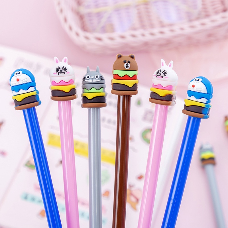 Bút Gel Dễ Thương Hình Hoạt Hình 3D Burber Ngòi 0.5 mm Dùng Cho Học Tập Và Văn Phòng
