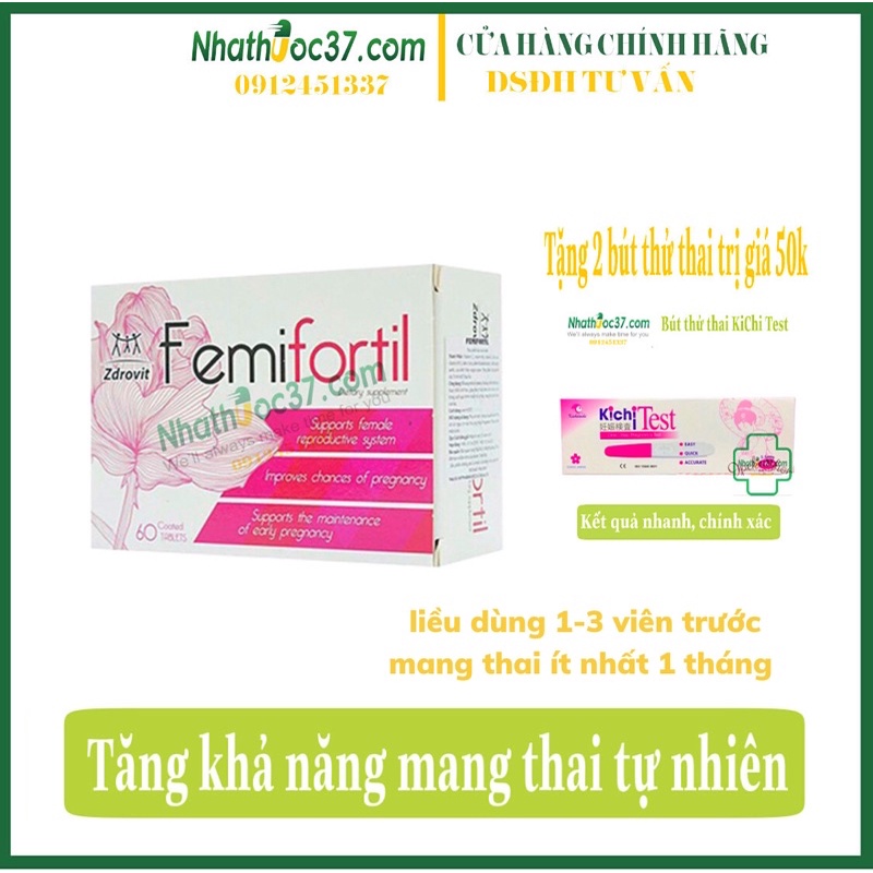 Femifortil tăng khả năng thụ thai