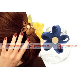 2 Thun cột tóc hoa handmade Hàn Quốc