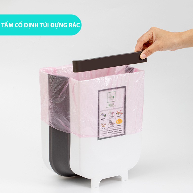 Thùng Đựng Rác Gấp Gọn  Thông Minh Cho Gia Đình Luôn Sạch Sẽ, Có Thể Treo Hoặc Để Sàn