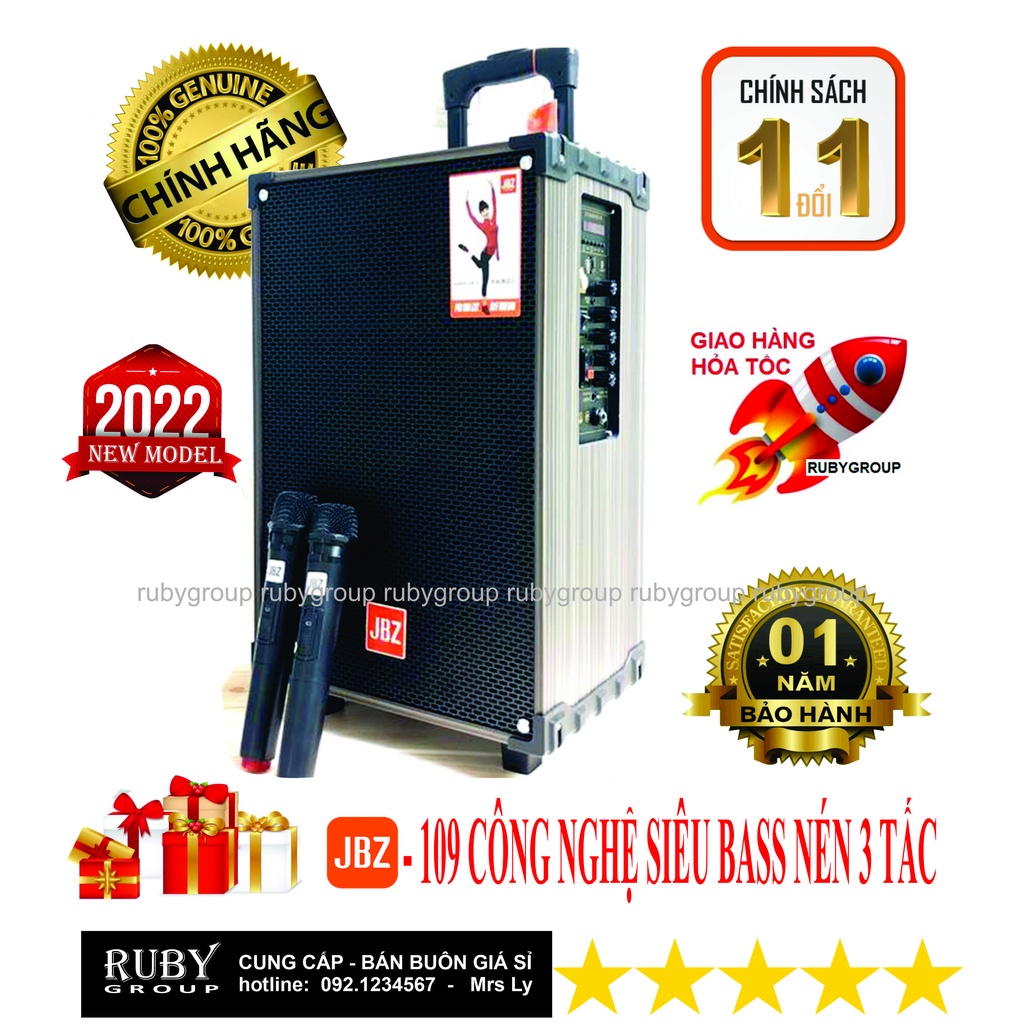 Loa kéo di động karaoke bluetooth JBZ 109 – Ruby Group