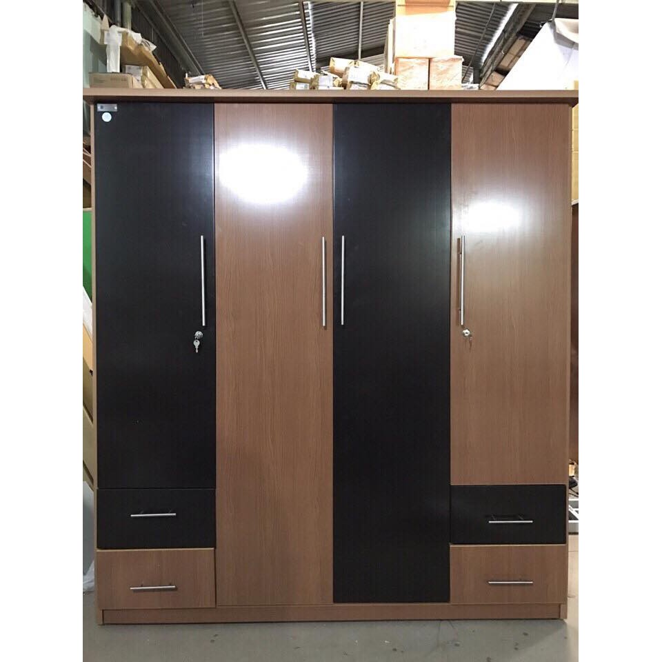 Tủ nhựa đài loan 4 cánh 1m67*1m85*48 ( 2/3 buồng) | BigBuy360 - bigbuy360.vn