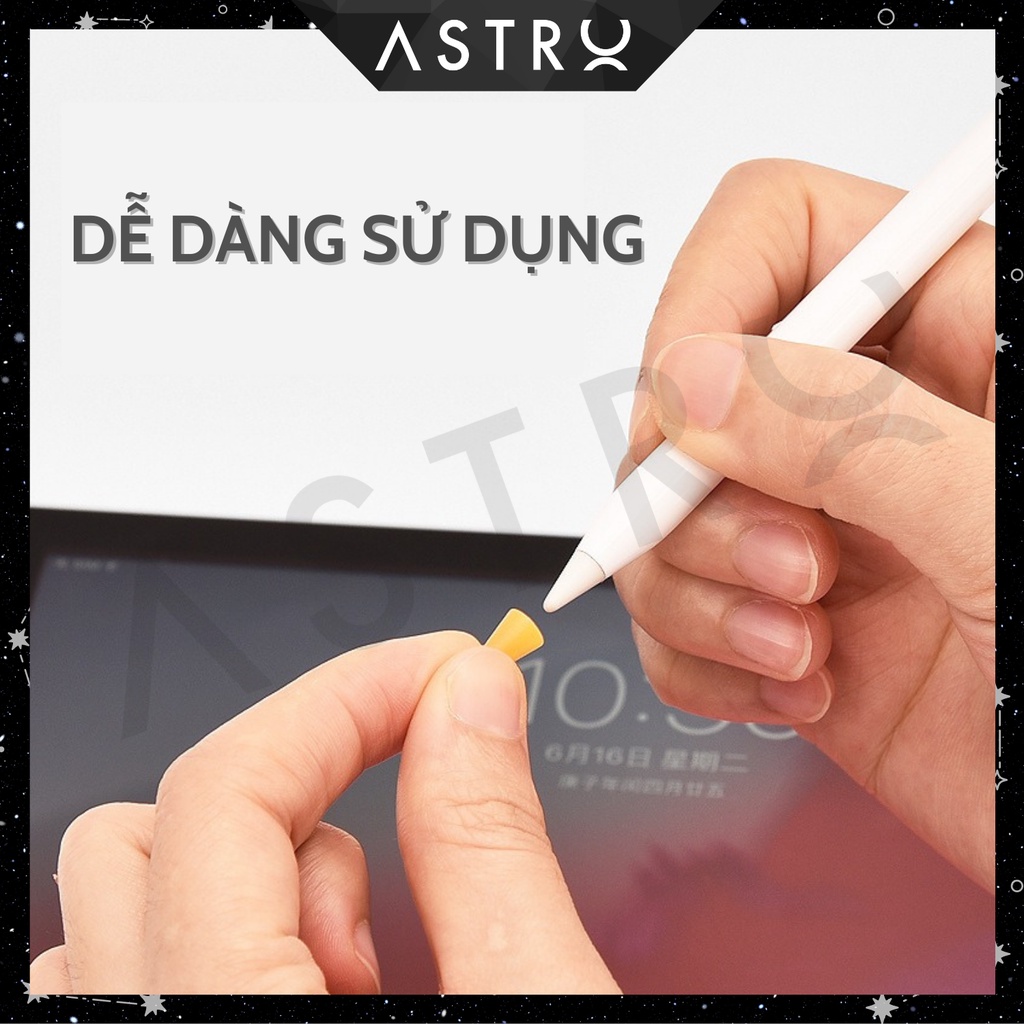 [ASTRO Pentips] Vỏ bọc bảo vệ đầu ngòi bút bút cảm ứng 1 và 2 bằng TPU cao cấp chống trượt