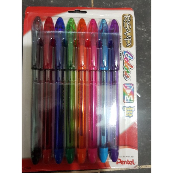 0 SETBÚT BI NƯỚC GỒM 8 CÂY Pentel RSVP