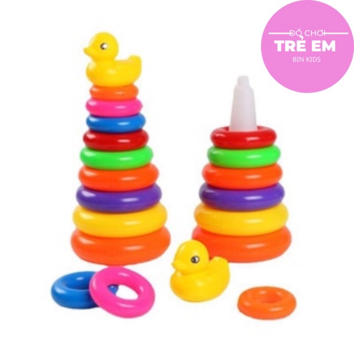 Đồ chơi tháp 9 tầng xếp chồng vịt size lớn cho bé