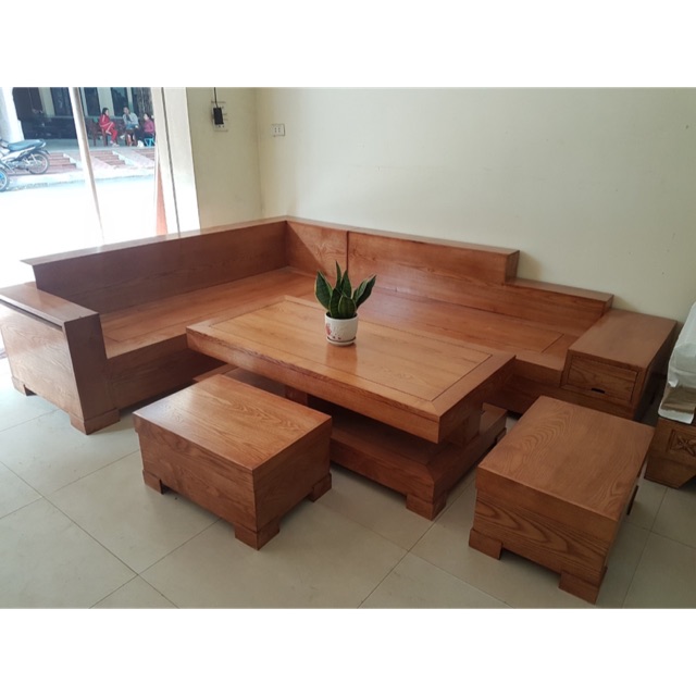 Sofa gỗ nguyên khối